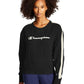 Champion Women's Heritage Fleece Crew Shirt Black Size Large