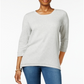 Style & Co Petite Handkerchief-Hem Tunic  Gray Size Petite S