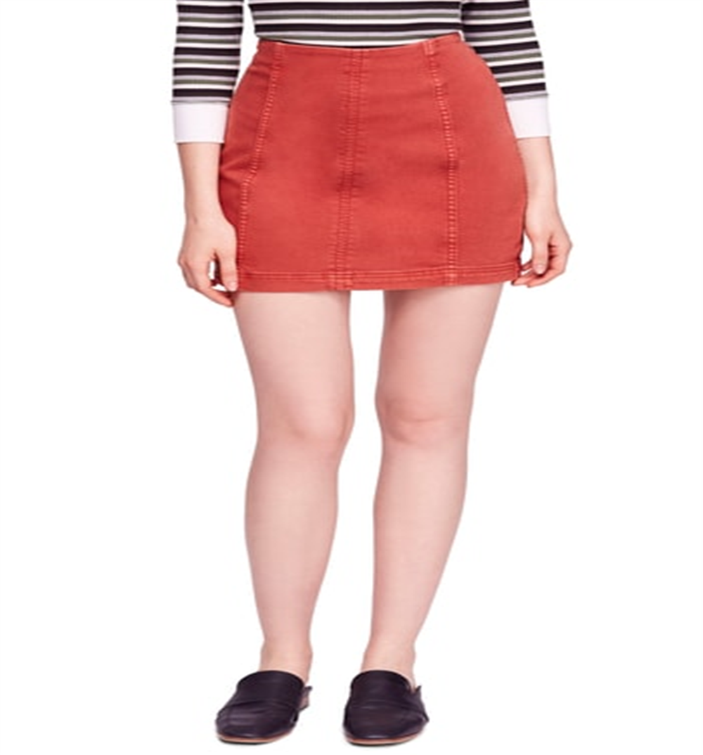 Free People Women's Mini a-Line Skirt Orange Size 0