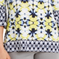 JM Collection Women's Printed Grommet Cold Shoulder Top Blue Size X-Small
