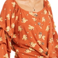 Crave Fame Junior's Tie Front Blouse Blush Size M
