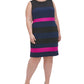 TOMMY HILFIGER Women's Sleeveless Knee Length Sheath Dress Plus Black Size 18W