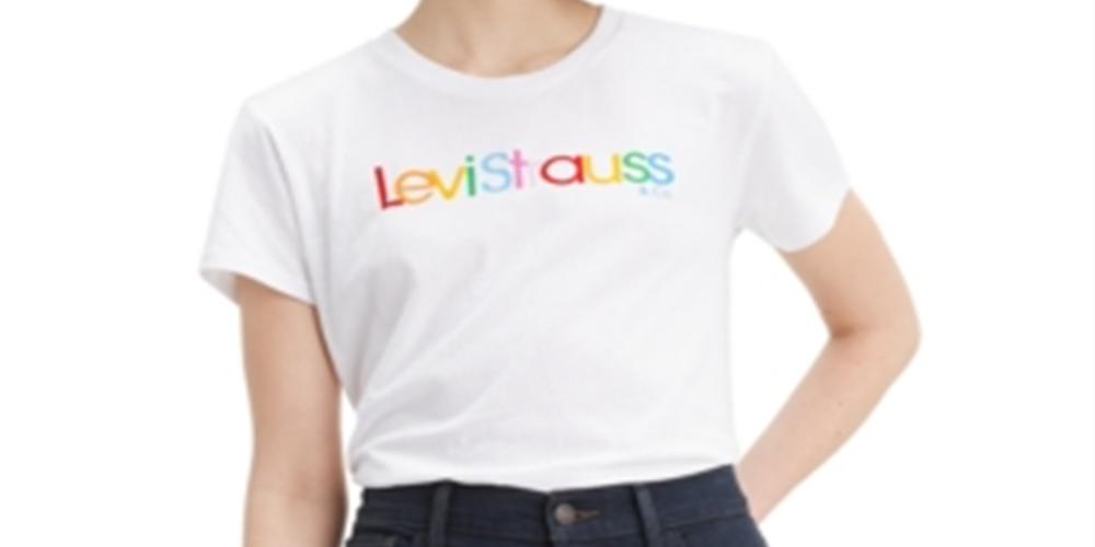 Levi's Women's Perfect Cotton Logo T-Shirt White Size -XL