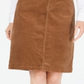 Charter Club Women's Corduroy Tummy Control Skirt Brown Size 18