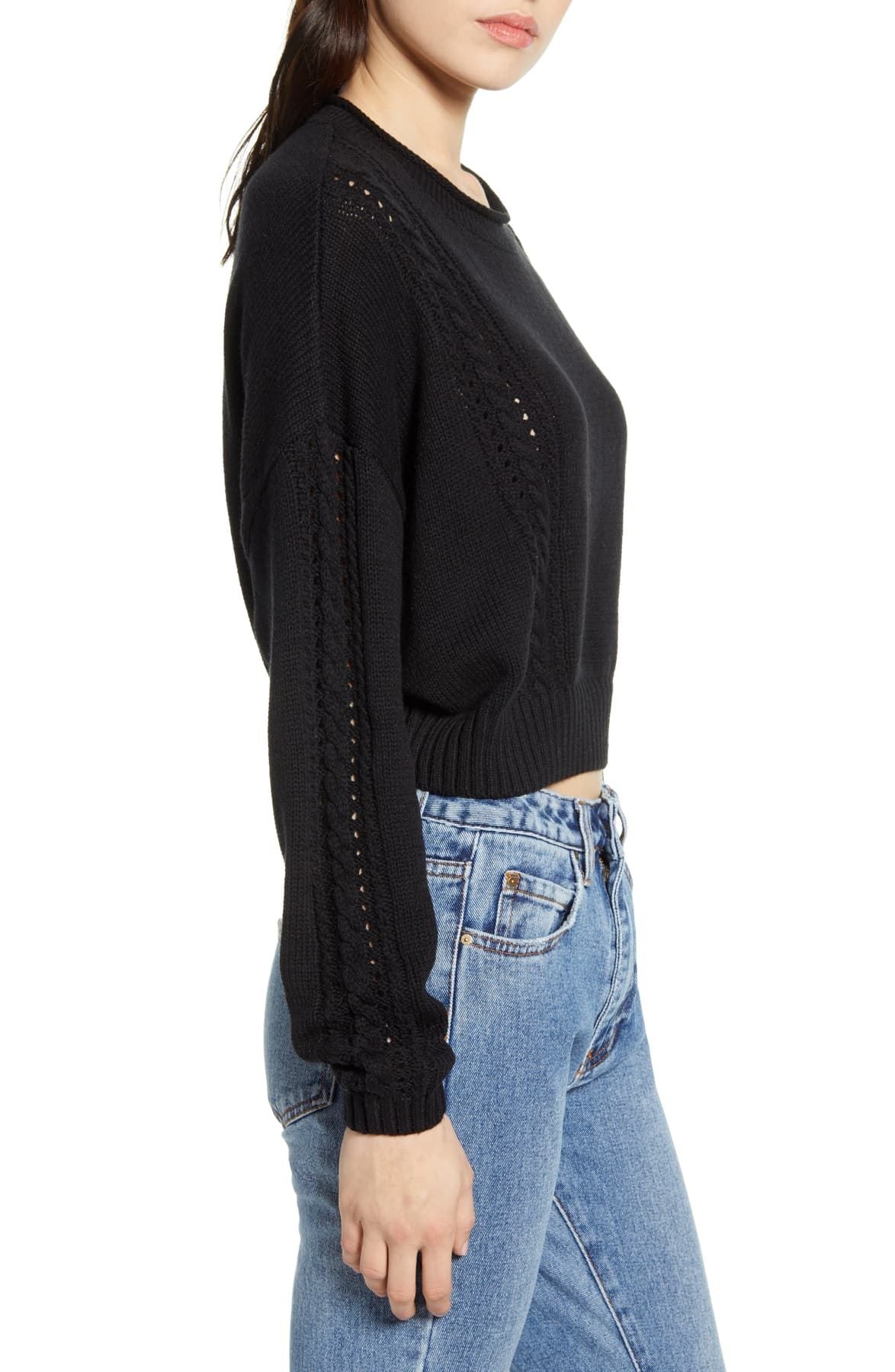Billabong Women's Night Falls Sweater Black Size Medium