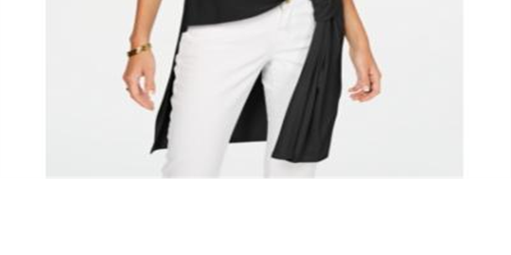 Alfani Women's High Low Tunic Top Black Size Petite Small
