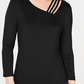 Inc Petite Strappy Top Black Size PP