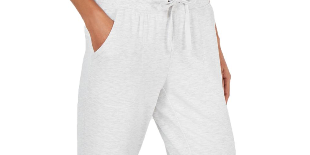 Ideology Women's Plus Fitness Workout Jogger Pants White Size XX-Large