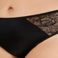 INC Women's Plus Lace-Trim Lingerie Thong Panty Black Size 1X