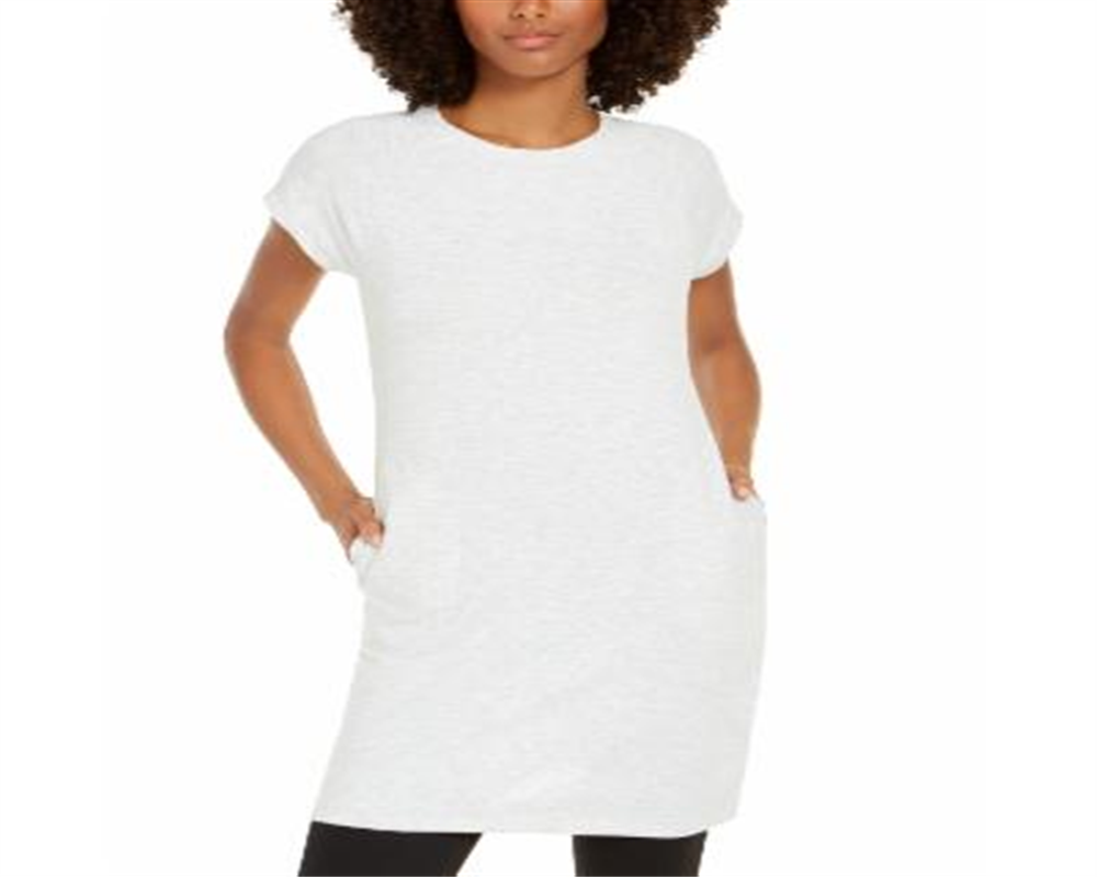Ideology Women's Short Sleeve Tunic Gray Size XL