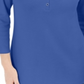 Karen Scott Women's 3/4 Sleeve Henley Shirt Blue Size M