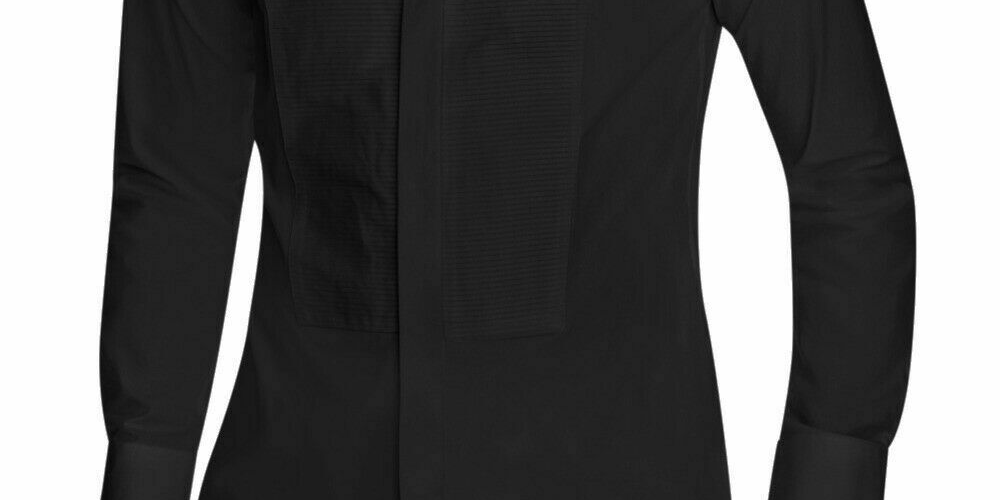 Tallia Men's Slim-Fit Stretch Tuxedo Button up Shirt Black Size XL