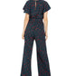 Crystal Doll Junior's Animal Print Jumpsuit Green Size Small