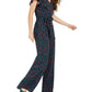 Crystal Doll Junior's Animal Print Jumpsuit Green Size Small