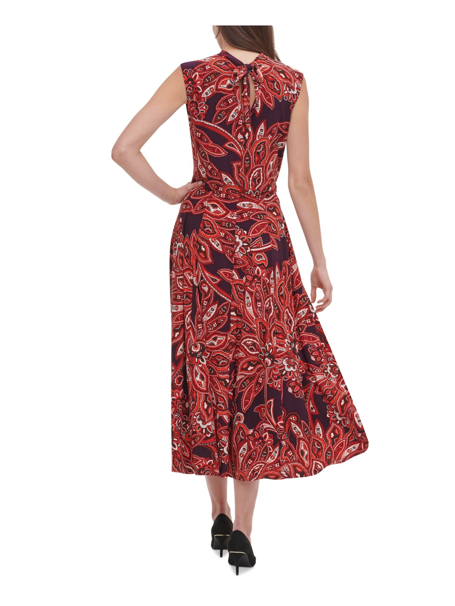 Tommy Hilfiger Women's Jersey Printed MIDI Dress Purple Size 14