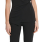DKNY Women's Wrap Top V-Neck Sleeveless  Black Size XL
