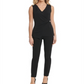 DKNY Women's Wrap Top V-Neck Sleeveless  Black Size XL