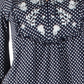 Lucky Brand Women's Polka Dot Floral T-Shirt NavySize Medium