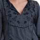 Lucky Brand Women's Polka Dot Floral T-Shirt NavySize Medium