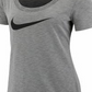 Nike Women's Scoop Neck Short Sleeve Graphic T-Shirt Gray Size XL