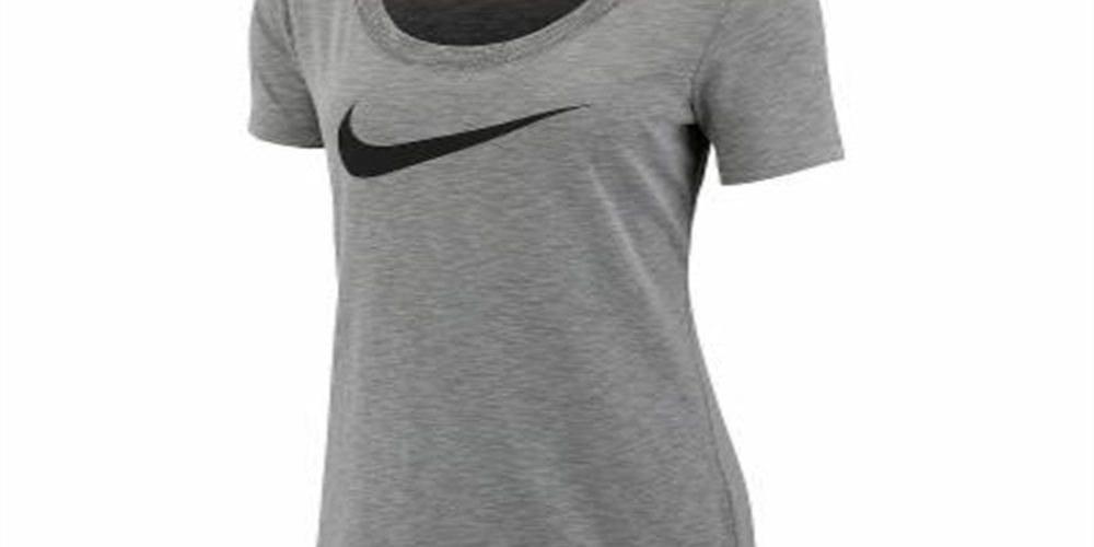 Nike Women's Scoop Neck Short Sleeve Graphic T-Shirt Gray Size XL