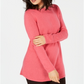 Karen Scott Women's  Solid Curved-Hem Tunic  Pink Size S