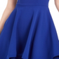 Sequin Hearts Juniors' Layered Fit & Flare Dress Royal Blue Size 0