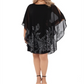 Xscape Women's Sleeveless Knee Length Sheath Evening Dress Black Size 14W