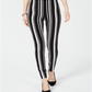INC Women's Petite Pull-on Striped Pants  Urban Jungle Black Size 16 P