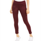 Rewash Juniors' Faux Suede-Front Ponte-Knit Leggings Red Size Medium