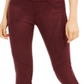 Rewash Juniors' Faux Suede-Front Ponte-Knit Leggings Red Size Medium