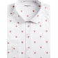 Bar IIII Men's Slim Fit Stretch Fox Head Print Dress Shirt White Size XL