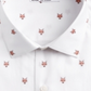 Bar IIII Men's Slim Fit Stretch Fox Head Print Dress Shirt White Size XL
