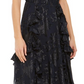 INC  Women's Ruffle Button-Front MIDI Shift Dress Navy 2XL