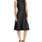 RALPH LAUREN Women's  Sleeveless Jewel Neck Below the Knee Evening Fit + Flare Dress Black Size 12