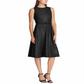 RALPH LAUREN Women's  Sleeveless Jewel Neck Below the Knee Evening Fit + Flare Dress Black Size 12