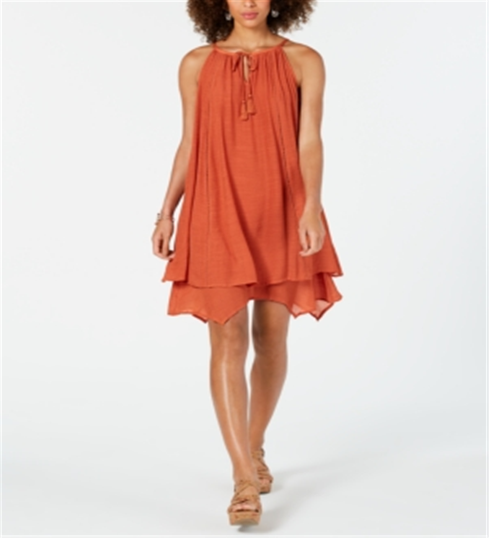 Style Co Women's  Handkerchief-Hem Sleeveless Dr Cider Spice Size XXL