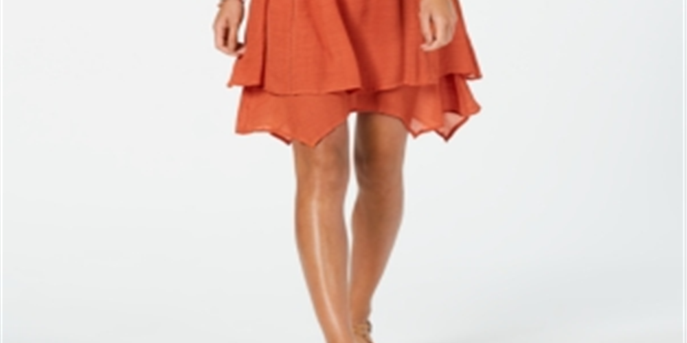 Style Co Women's  Handkerchief-Hem Sleeveless Dr Cider Spice Size XXL