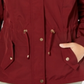 Charter Club Women's Plus Size Water-Resistant Utility Jacket  Red Size 4X