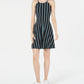 Bar III Women's Halter Striped Casual Dress Black Size Medium