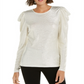 INC Women's Puff-Sleeve Shine Top  Yellow Size 2XL
