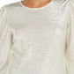 INC Women's Puff-Sleeve Shine Top  Yellow Size 2XL