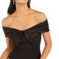 Eliza J Women's Sleeveless Off Shoulder Full Length Pencil Evening Dress Black Size 8