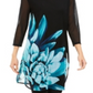 Alfani Women's Petite Floral-Print Tunic  Black Size Petite Medium