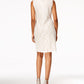 R&M Richards Women's Flyaway Jacket & Beaded Neck Dress Set  White Size 18