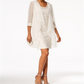 R&M Richards Women's Flyaway Jacket & Beaded Neck Dress Set  White Size 18