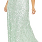 B Darlin Women's Trendy Plus Size Sequined Blouson Gown Green Size 24