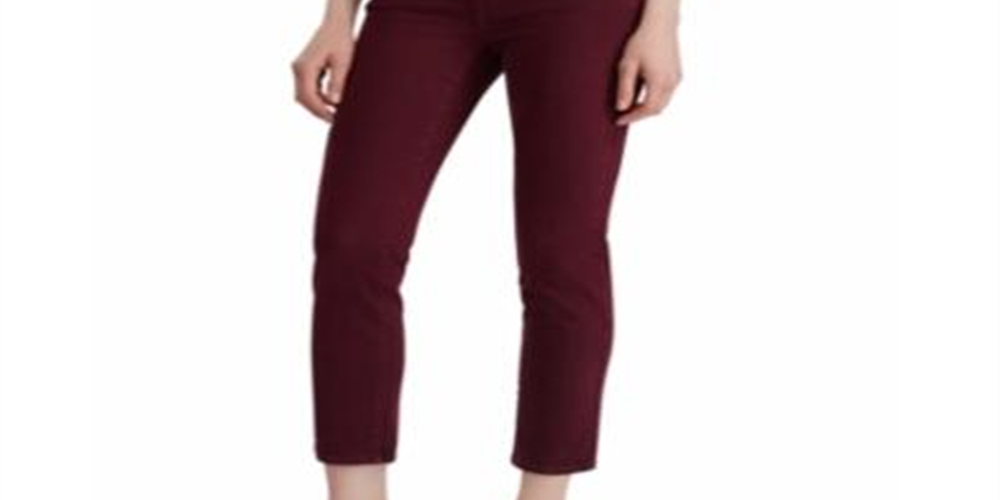 RALPH LAUREN Women's  Ankle Straight Leg Jeans Burgundy Size 10