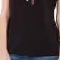 Karen Scott Women's Cotton Hummingbird T-Shirt  Black Size XL
