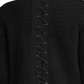INC Women's Lace-Back Completer Sweater  Black Size Small